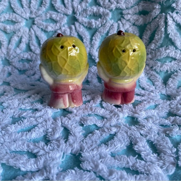 Vintage Anthropomorphic Salt & Pepper shakers 3 sets ! Fruits with faces kitschy - Picture 7 of 13